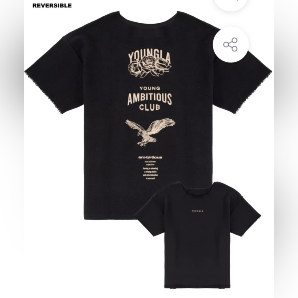 Mens YoungLA 455 Reversible Immortal Rag Gym Wide Neck Tee - Black Size Large